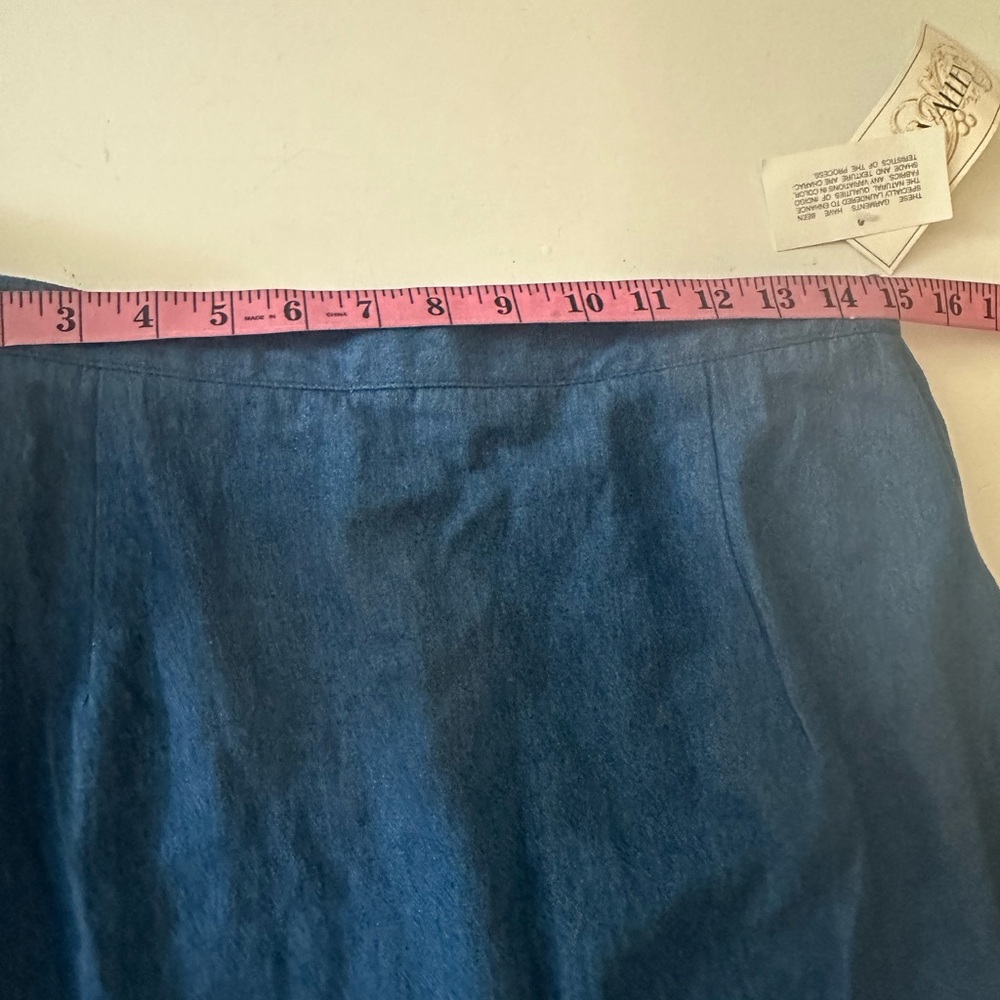 Napa Valley Denim Boho Embroidered Geometric Trim Vintage 90’s/Y2K Skirt NWT 12 - Picture 13 of 15